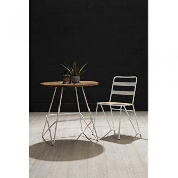 Versatile White Metal Round Table