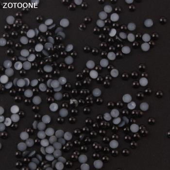 ZOTOONE 1000pc Black Flat Back Rhinestones for Crafts