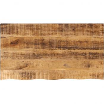 Dessus de table en bois manguier brut 120x60x3,8 cm avec bord vif