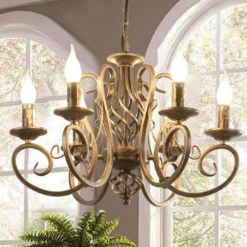 Wrought Iron Rustic 6-Light Kitchen Chandelier