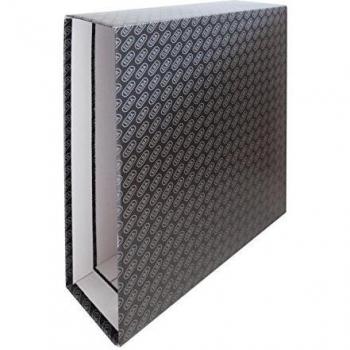 Caja Archivador de Palanca Cartón Forrado Elba Folio Lomo 85 mm Negro