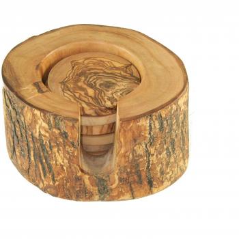 Olivenholz-erleben Elegante Getränkeuntersetzer