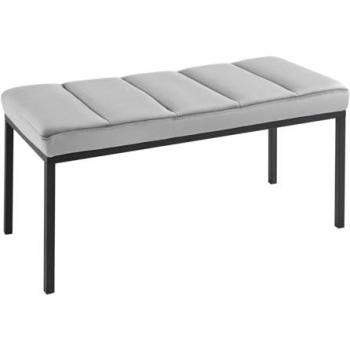 Sitzbank Petit Beauté 80cm grau mit schwarzem Gestell