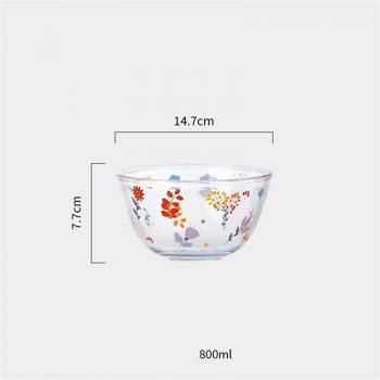 Transparent Glass Dinnerware for Fish and Vegetables