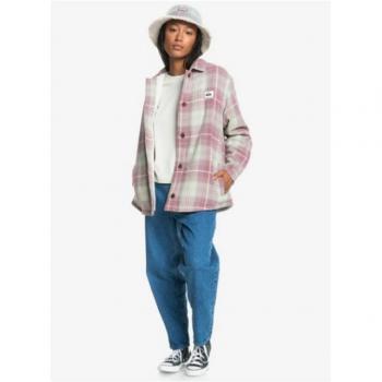 Quiksilver Damenflanelljacke – Grape Shake Muster – Lila – Overshir S – Uni-Plaid