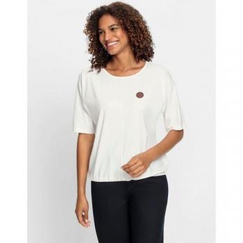 Chemise courte en coton léger, écru, L
