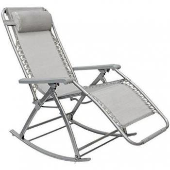 Sedia a dondolo con struttura in acciaio 178x70cm Amanka