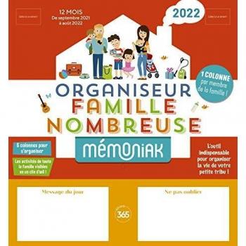 ORGANISEUR FAMILIAL MEMONIAK SPECIAL FAMILLE NOMBREUSE 2021-2022
