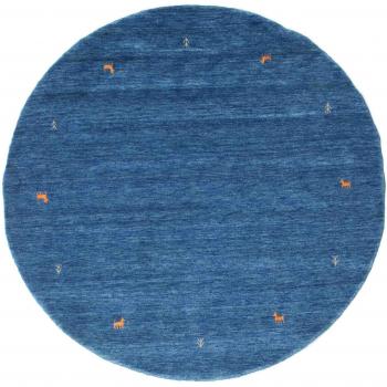 Alfombra Gabbeh Azul con Dos Líneas