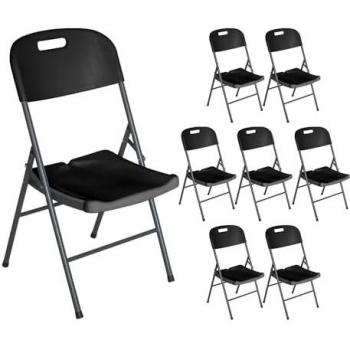 Chaises 7H – Ensemble 8 pièces, poignée intégrée (47 cm x 58 cm x 87 cm)