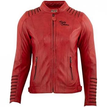 Rusty Stitches Amanda Giacca Moto Donna Rosso-Nero
