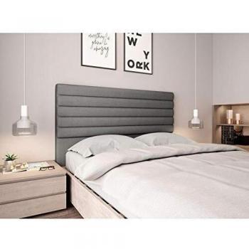 Tête de lit 160 cm en tissu gris