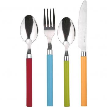 HAPPY Home Service – Stainless Steel 24-Piece Cutlery, Polypropylene Handle Design