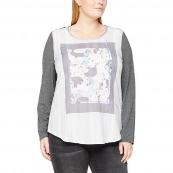 SAMOON Damen Langarmshirt T-Shirt 1/1 Arm, Mehrfarbig, Größe 42