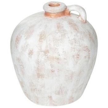 Vaso bianco in terracotta fatto a mano