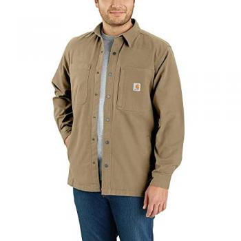 Blusa Carhartt con forro polar y cierres frontales – Color verde marrón, XL