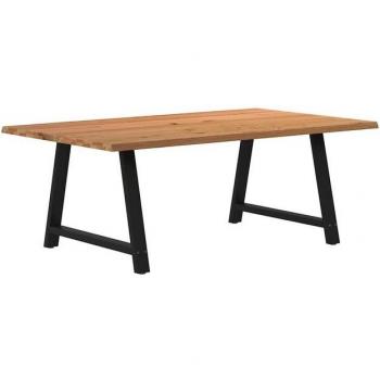 VidaXL Hellbrauner Esstisch 200x120 cm aus massivem Eichenholz