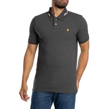 Striped Polo Shirt with Piping Detail