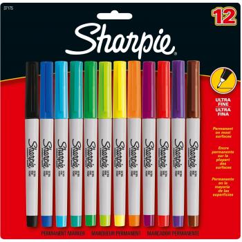 Sharpie Feine Spitze Permanentmarker – 12er Farbauswahl