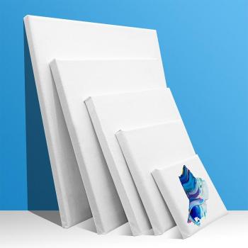 6Pcs Acid-Free Canvas Panels for Artists, White Cotton, 30x40cm Acrylic Painting Boards