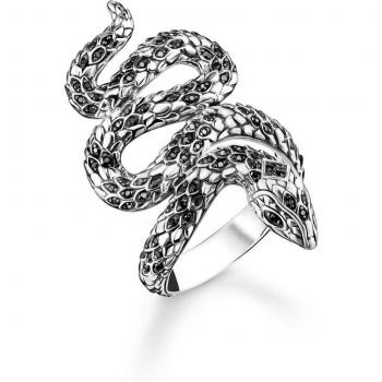 Anillo Thomas Sabo diseño serpiente en plata ennegrecida