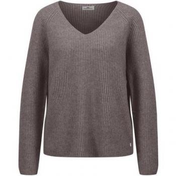 Fynch-Hatton Damen V-Pullover, Taupe, Größe M