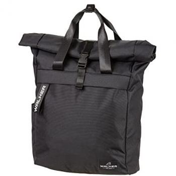 Walker Roll-Top Rucksack Schwarz Melange