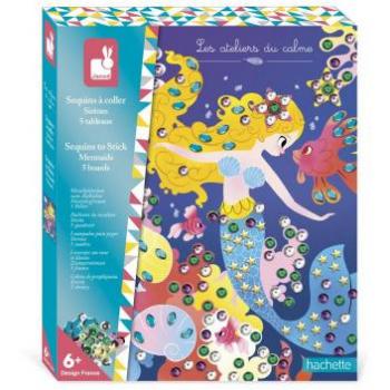 Coffret de loisirs créatifs sequins sirènes