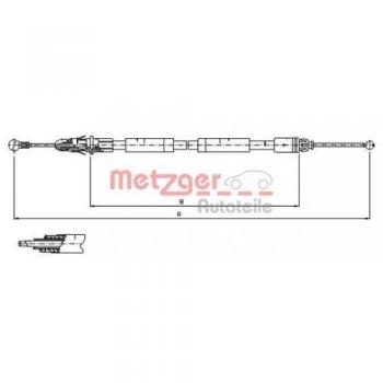 Metzger Bremsseil hinten rechts Opel Vivaro