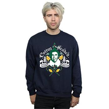 3XL Navy Elf Mens Headed Ninny Muggins T-Shirt