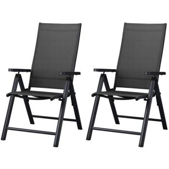 Hauteur ajustable : 2 fauteuils Houston pliables