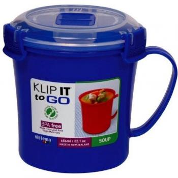 SISTEMA Microwave MEDIUM Soup Mug 656ml hot drink camping