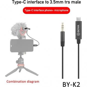 BOYA BY-K1 K2 K3 K4 K5 BY-K6 3.5mm TRS to Lightning/Type-C Phone Audio Cable