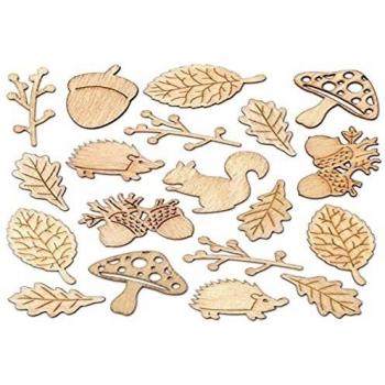 Baker Ross Mini Sagome in Legno a Tema Autunno per Progetti Creativi