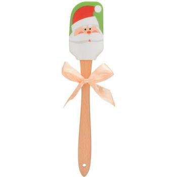 Christmas Themed Silicone Spatula with Wood Handle
