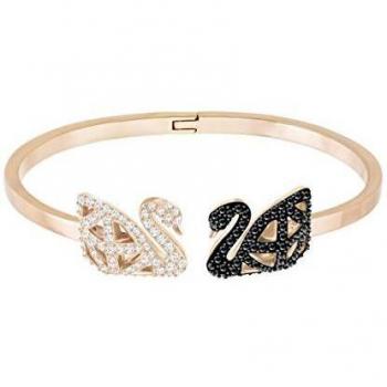Swan Rigido Bracciale Swarovski Facet Multicolore Placcature