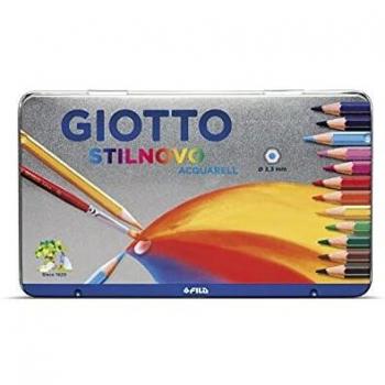 GIOTTO STILNOVO ACQUARELL SCATOLA IN METALLO PASTELLI ACQUERELLABILI 3.3 mm COLO