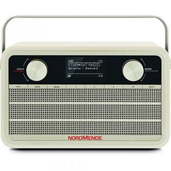 Nordmende Transita 120 IR tragbares Internetradio (DAB+ Radio, UKW, WLAN, 24 Stunden Akku, Wecker, Sleeptimer, Kopfhöreranschluss, 5 Watt Mono-Lautsprecher) beige