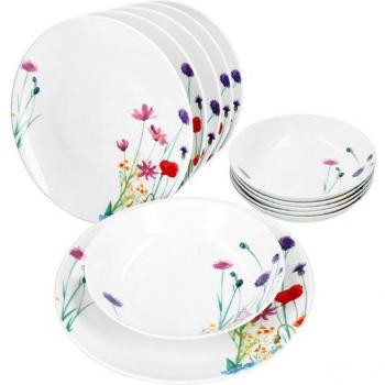Marie Service Table 6 Personnes – Porcelaine Décor Prairie