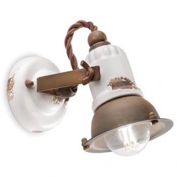 Industrial White Ceramic Lamp E14 – Verstellbare Metallschattierung Shabby Antik