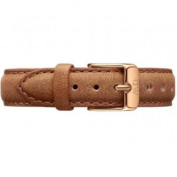Bandera DW Petite Durham 14 mm Marrón/Oro Rosa