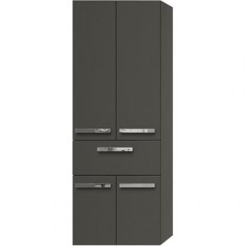 Saphir Badezimmer-Hochschrank 60 cm, grau hochglanz