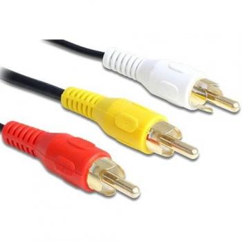 DELOCK Video-Kabel 1x Video, 2x Audio 15m