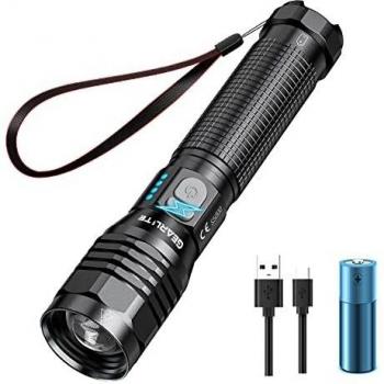 Eclipse 10000 Lumen – Torcia LED Ricaricabile USB, 5 Modalità per Campeggio