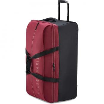 Egoa 117L Borsa da Viaggio Delsey, rosso e nero, con ruote