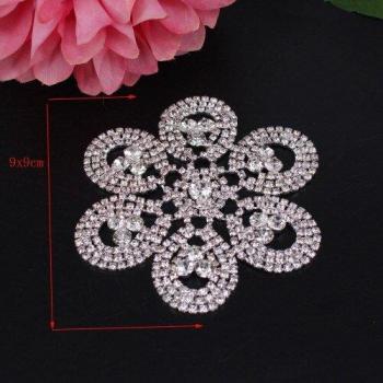 Silver AB Sweet Heart Collar Applique for Bridal Dress