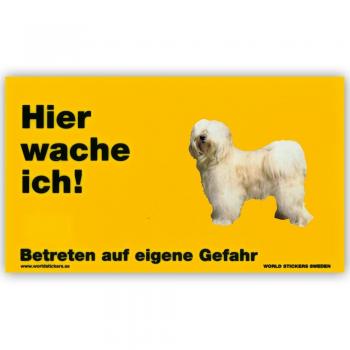 Warnschild „Tibet Terrier – Hier wache ich!“