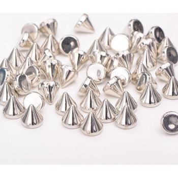 JUNAO 8mm Gold Silver Decorative Rivets for Leather and Crafting
