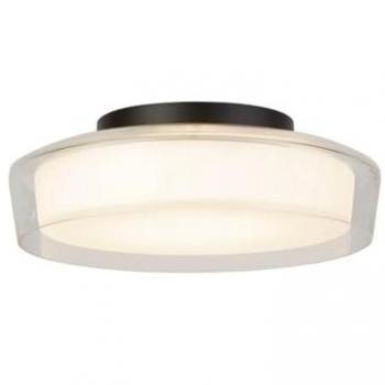 Puck Single Light Bathroom Ceiling Light, Matt Black, 3000K, IP44 (Searchlight)