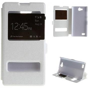 TUTUWEN Tapa de Alta Moda Dual View en Cuero PU Blanco